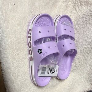 CROCS women Lavender Slide Sandals